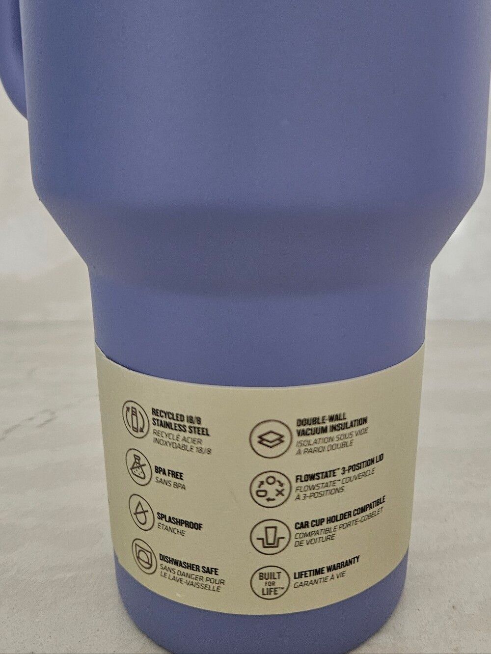 Stanley FlowState Lavender Quencher H2.0 Tumbler with Handle 40oz - Picture 10 of 10